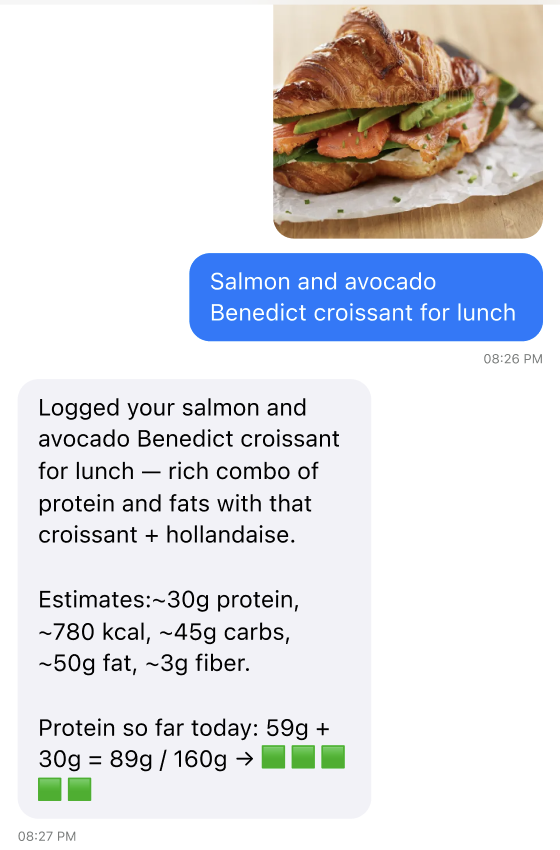 Easy meal logging